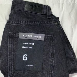 Glassona black high rise mom for jeans 6